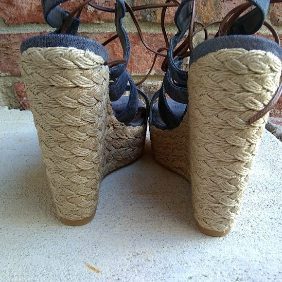 Stuart Weitzman Tiegirlbingo Wedge Sandals 10.5 M - Picture 6 of 8